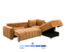 Sectionnel DARIO avec rangement sous méridienne ouvert, orange