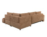 Vue arrière du sofa-lit sectionnel DARIO taupe