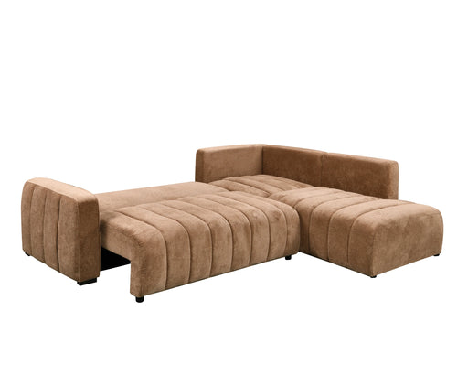 Sectionnel DARIO avec fonction lit ouverte, taupe