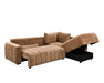 Sectionnel DARIO avec rangement sous méridienne ouvert, taupe