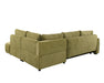 Vue arrière du sofa-lit sectionnel DARIO vert olive