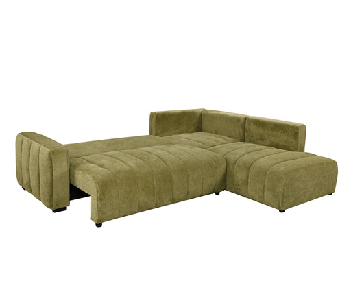 Sectionnel DARIO avec fonction lit ouverte, vert olive
