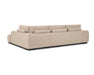 Divan sectionnel Olivia beige sable, vue arrière