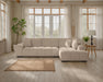 Divan sectionnel Olivia beige sable dans un salon contemporain