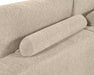 Détail de l'arrière du divan sectionnel Olivia beige sable
