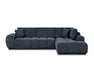 Divan sectionnel Olivia 120 pouces bleu nuit, vue de face