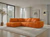 Divan sectionnel Olivia orange dans un salon contemporain