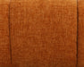 Zoom sur la texture du tissu du divan sectionnel Olivia orange