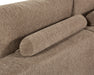 Détail de l'arrière du divan sectionnel Olivia taupe