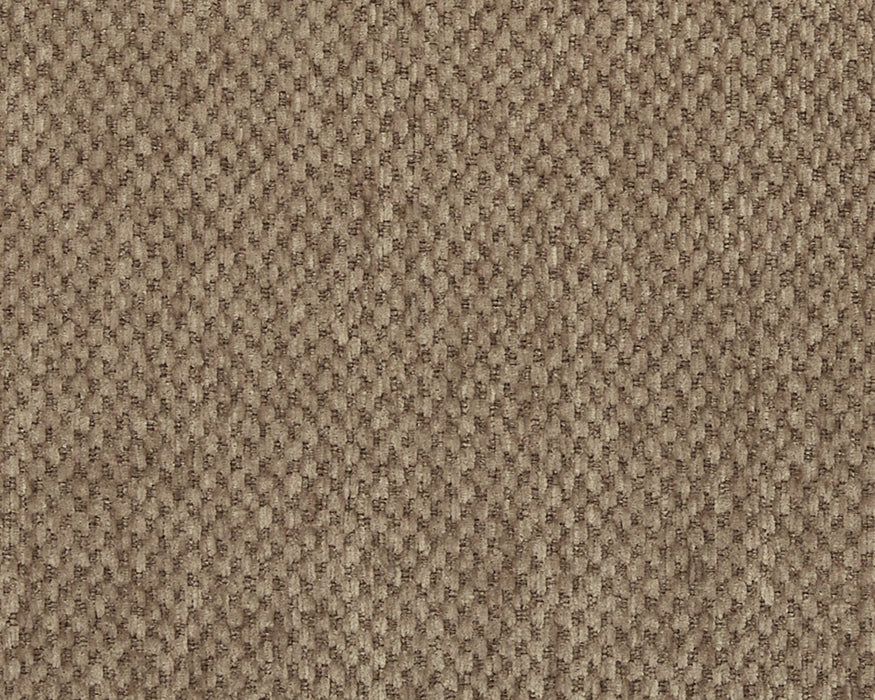 Zoom sur la texture du tissu du divan sectionnel Olivia taupe