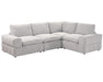 Sectionnel modulaire ENZO greige clair, angle vue chaise à gauche
