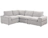 Sectionnel modulaire ENZO greige clair, angle vue chaise à droite