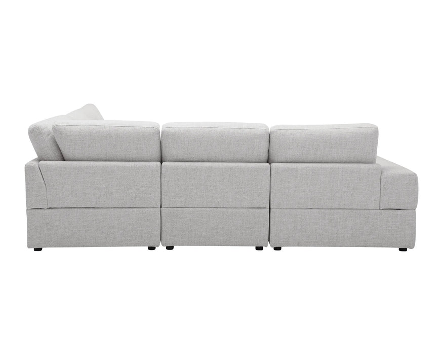 Sectionnel modulaire ENZO greige clair, vue de côté
