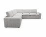 Sectionnel modulaire ENZO 6 places en tissu greige clair, vue de face