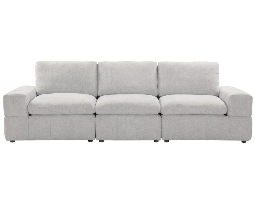 Sofa modulaire ENZO greige clair, vue de face