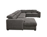 Sofa-lit sectionnel FELIX gris foncé, vue en angle haut