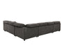 Vue arrière du sofa-lit sectionnel FELIX gris foncé