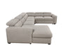 Sofa-lit sectionnel FELIX gris pâle, vue en angle haut
