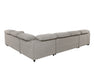Vue arrière du sofa-lit sectionnel FELIX gris pâle