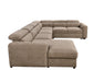 Sofa-lit sectionnel FELIX taupe, vue en angle haut