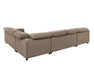Vue arrière du sofa-lit sectionnel FELIX taupe