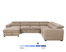 Sofa-lit sectionnel FELIX taupe, vue de face