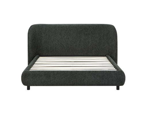 Base de lit king GABRIEL vert forêt vue de face — Nuasis