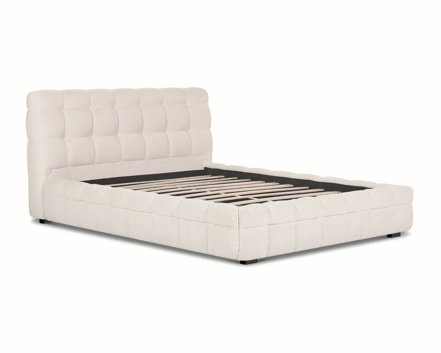 Base de lit LARKA blanc vue en angle — Nuasis
