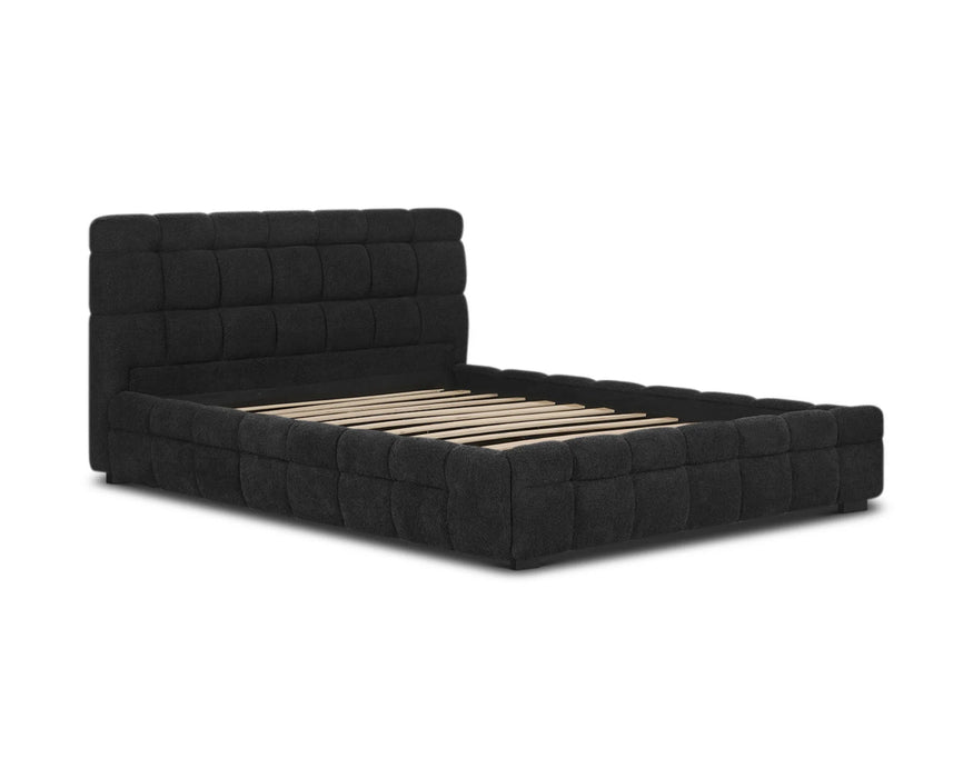 Base de lit LARKA noir vue en angle — Nuasis