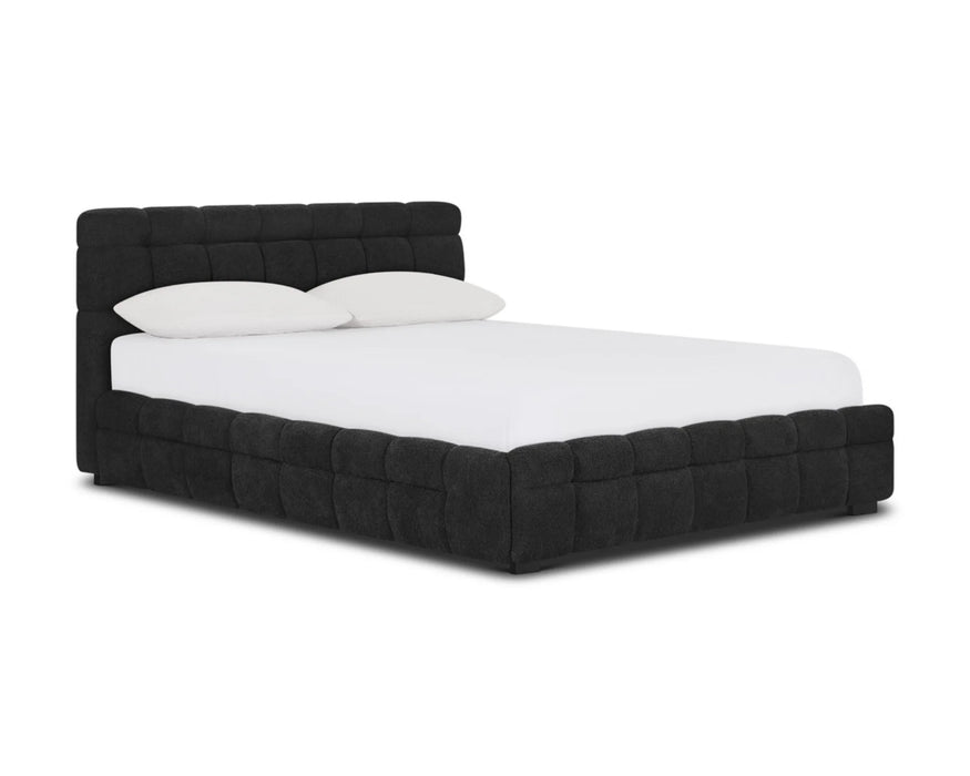 Base de lit LARKA blanc vue en angle — Nuasis