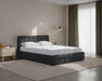 Base de lit LARKA noir dans une chambre contemporaine — Nuasis