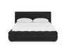 Base de lit LARKA noir vue de face — Nuasis