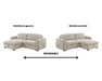 Sofa-lit sectionnel LÉANDRE beige crème - configuration réversible gauche et droite