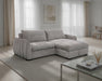 Sofa-lit sectionnel LÉANDRE gris dans un salon contemporain