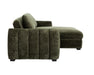 Sofa-lit sectionnel LÉANDRE vert forêt, vue de côté