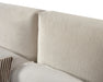 Zoom double panneau tête de lit LENOX grège — Nuasis