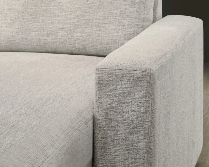 Zoom sur l'accoudoir du sofa-lit sectionnel LEO beige