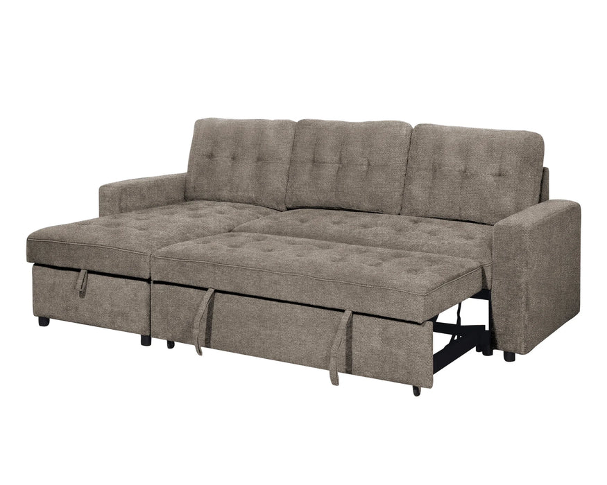 LEO - Sofa lit sectionnel 90" taupe