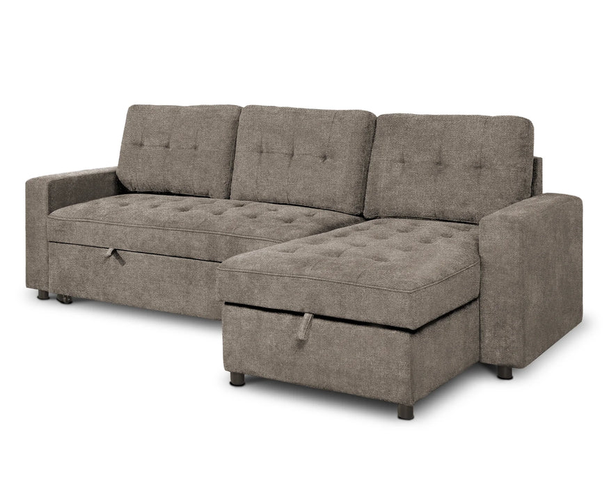 LEO - Sofa lit sectionnel 90" taupe