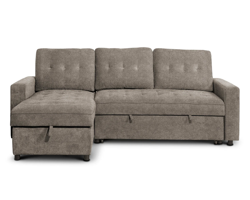 LEO - Sofa lit sectionnel 90" taupe