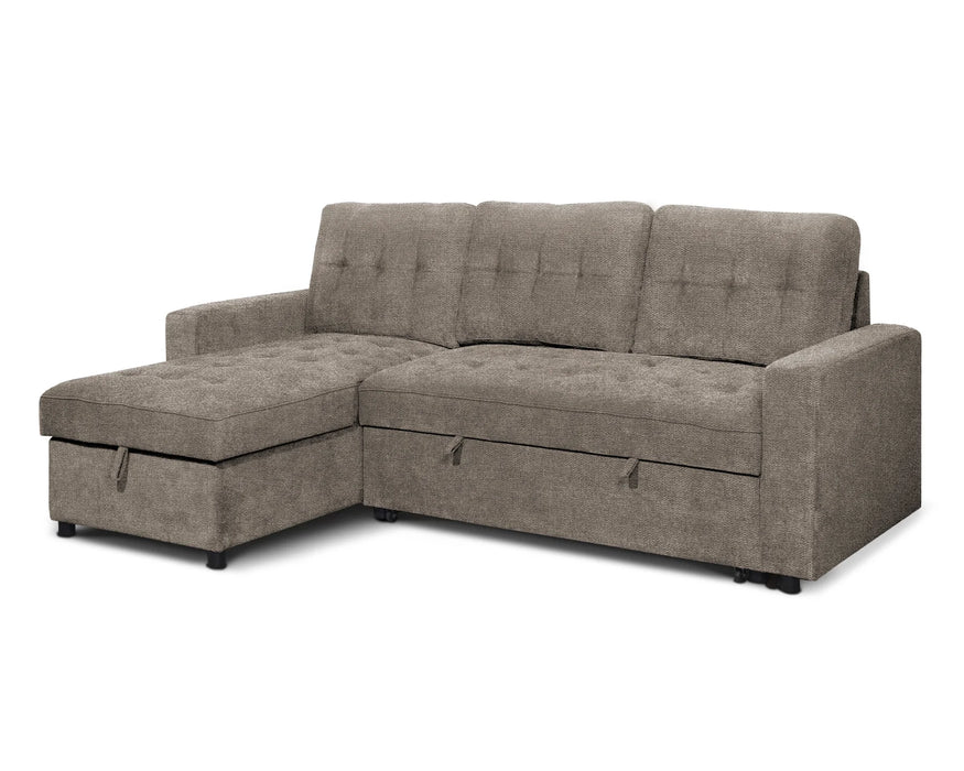 LEO - Sofa lit sectionnel 90" taupe