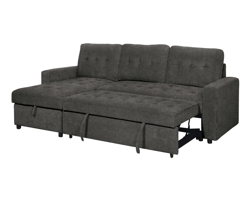 LEO - Sofa-lit sectionnel 90" gris foncé