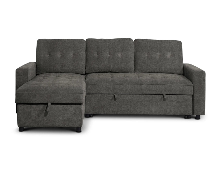 LEO - Sofa-lit sectionnel 90" gris foncé