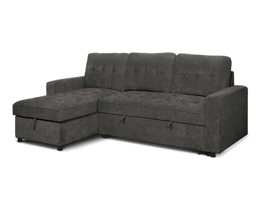 LEO - Sofa-lit sectionnel 90" gris foncé