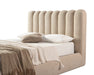 Tête de lit cannelures verticales LORENZO beige sable — Nuasis