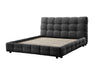 Base de lit LORKA gris charbon vue en angle droit