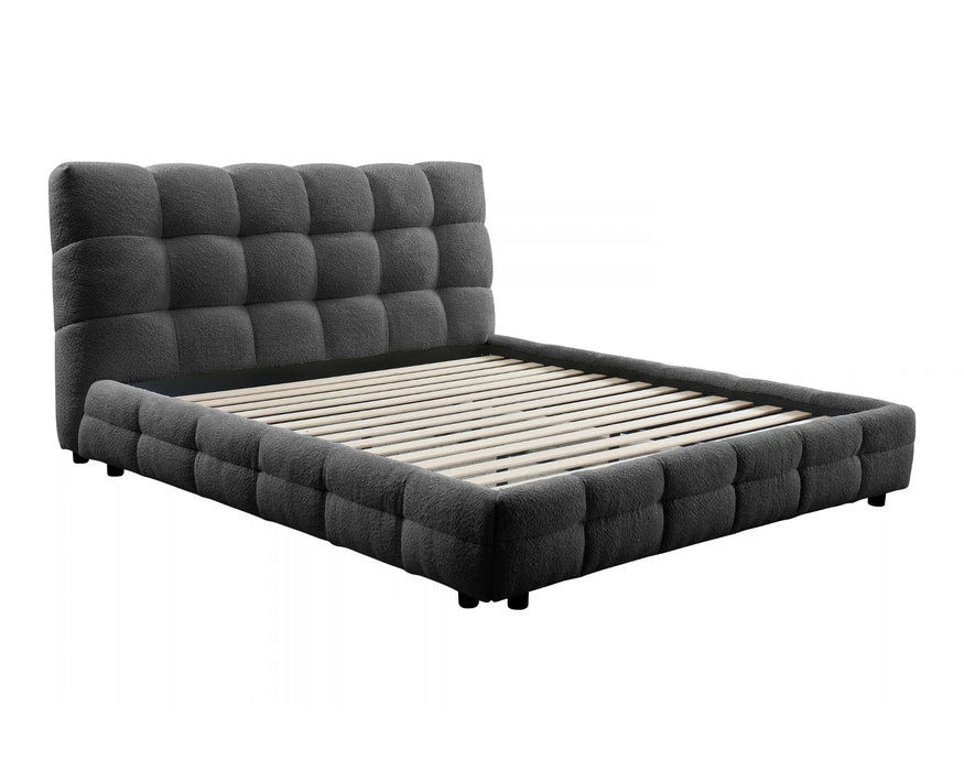 Base de lit LORKA gris charbon vue en angle droit