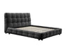 Base de lit LORKA gris charbon vue en angle gauche