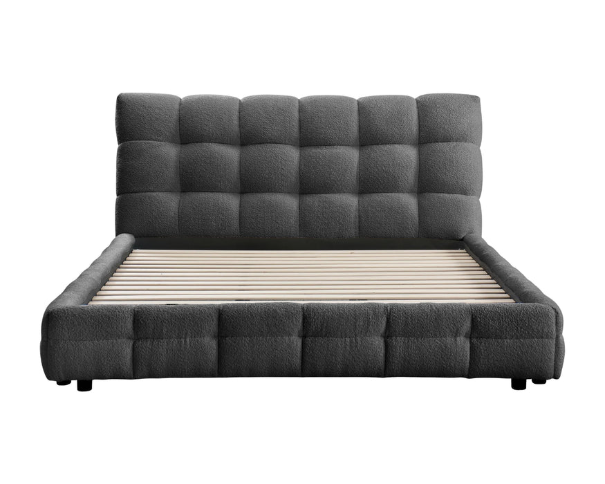 Base de lit LORKA gris charbon vue de face