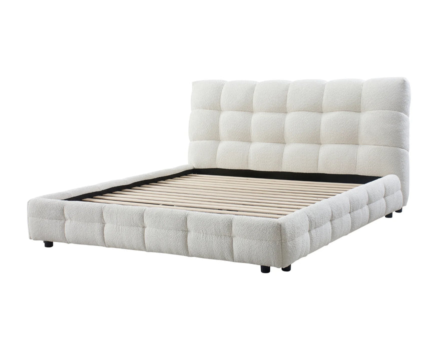 Base de lit LORKA ivoire vue en angle droit